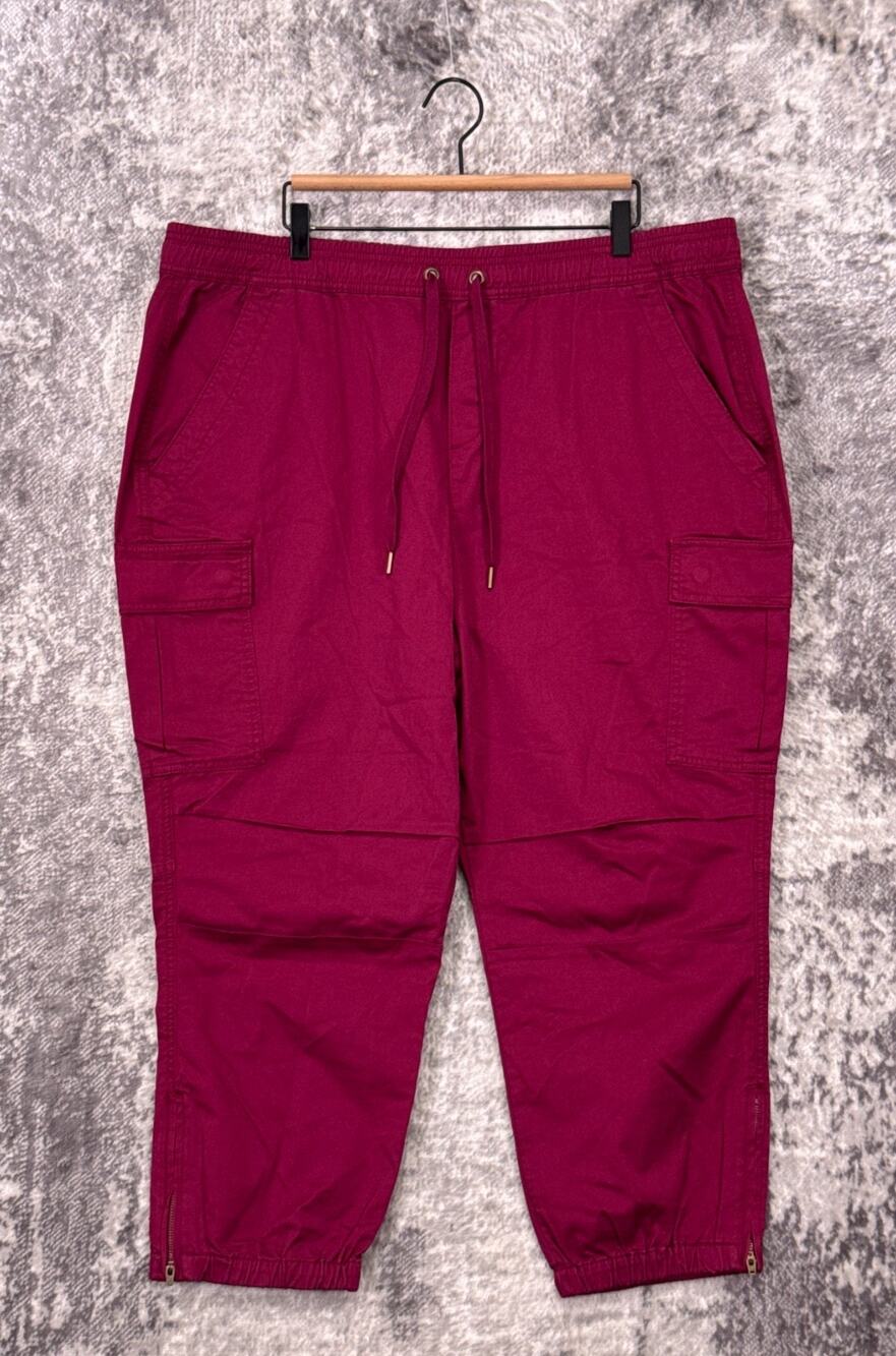 Polo Ralph Lauren Pants XXL Womens Purple Drawstring Waist Cargo Joggers